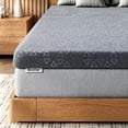 thumbnail image 1 of Bestier Bamboo Mattress Topper Full Size 3 Inch | Upgraded Cooling Gel Memory Foam Bed Pad & Bamboo Charcoal Washable Cover for Back Pain Relief, Gray, 1 of 11