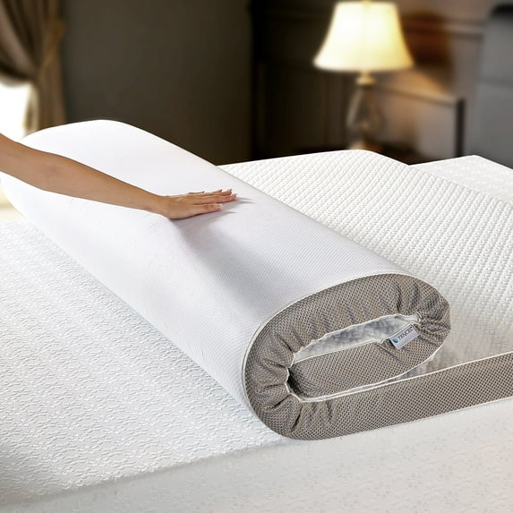 Bestier 3-inch Queen Mattress Topper with Cooling Tencel Cover| Gel Memory Foam, Machine Washable, OEKO-TEX Certified