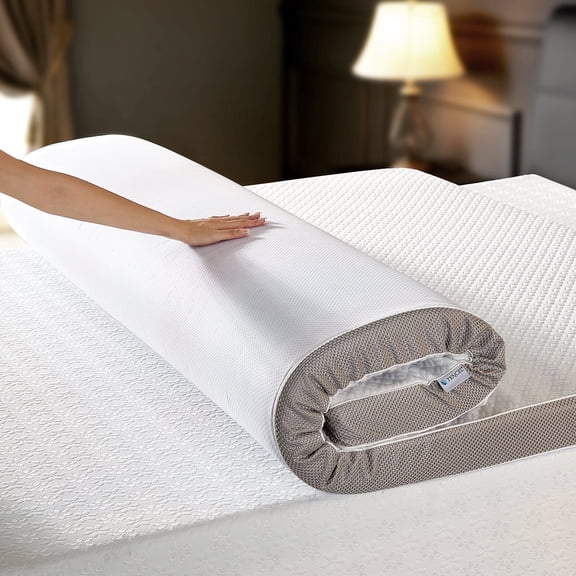 Bestier 3-inch Twin XL Mattress Topper with Cooling Tencel Lyocell Cover| Gel Memory Foam, Machine Washable, OEKO-TEX Certified