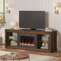 Deals on Bestier Modern Electric 7 Color LED Fireplace TV Stand