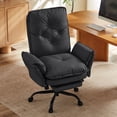 thumbnail image 1 of Bestier Big and Tall Executive Office Chair with Footrest and Flip-Up Arms, Ergonomic Reclining High Back Criss Cross Chair with Side Pockets, Height Adjustable, Black, 1 of 11