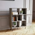 thumbnail image 1 of Bestier Open Storage Bookshelf, Ashwood Grain, Wash Grey, 1 of 6