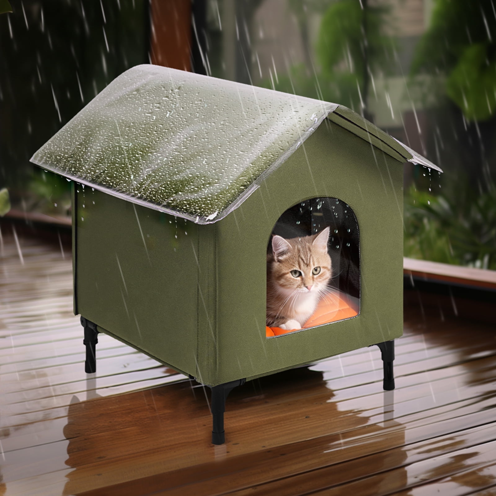 Outside Cat House Weatherproof Bestier Heated Outdoor Cat House