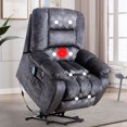 thumbnail image 1 of Bestier Oversized Microfiber Power Lift Reclining Heated Massage Chair with USB, 1 of 9