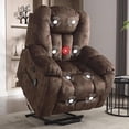 thumbnail image 1 of Bestier Oversized Power Lift Recliner Chair with Massage & Heating for Adults, Overstuffed Wide Recliners Sofa with Side Pocket and Hidden Cup Holders, Brown, 1 of 11