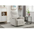 thumbnail image 1 of Bestier Power Rocker Recliner Chair with High Backrest and USB Port, Electric Swivel Nursery Glider Rocking Chair for Living Room, Bedroom, Off-white, 1 of 6