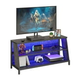 57'' TV Stand for TVs up to 65 inch W/LED Lights High Gloss TV Cabinet ...