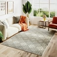 thumbnail image 1 of Bestier Rectangle Geometric Machine Braided Polypropylene Area Rug in Beige, 2" x 3", 1 of 8
