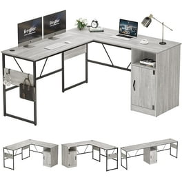  JOYBUY Mainstays Side Storage Desk - Natural : Home & Kitchen