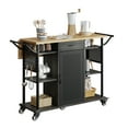 thumbnail image 1 of Bestier Rolling Kitchen Utility Cart w/ Collapsible Surface Extender, Black, 1 of 7