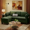 thumbnail image 1 of Bestier L-Shaped Sectional Couches for Living Room Furniture Sets,Modular Sectional Sofa with Ottaman Storage,High-Rebound Foam with Corduroy Fabric,Green, 1 of 10