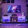 Bestier TV Stand with RGB LED Lights for TVs up to 80" for Living Room