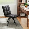 thumbnail image 1 of Bestier Upholstered Dining Chairs, Modern Kitchen Chairs with Backrest and Metal Legs, 18.5" Seat Height,Black, 1 of 9