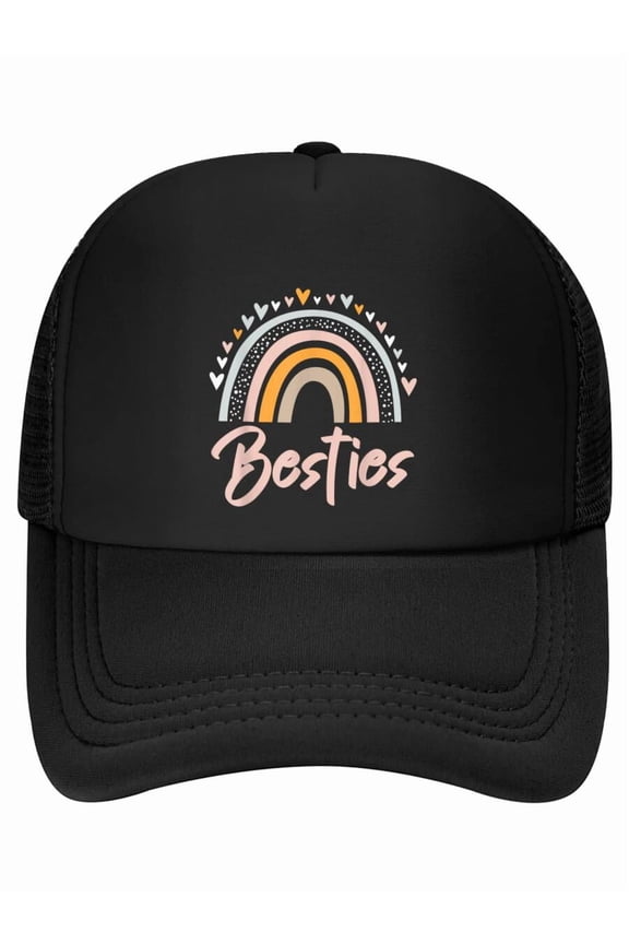 Besties BFF Heart Best Friends Bestie Baseball Cap