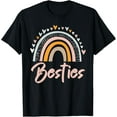 thumbnail image 1 of Besties BFF Heart Best Friends Bestie T-Shirt men and women can wear, black, white, gifts, 1 of 4