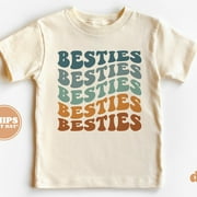 BELLA + CANVAS Besties Toddler Shirt - Bff Retro Blue Kids Shirt - Sibling Daddy And Me TODDLER SHORT SLEEVE TEE BELLA CANVAS 3001T