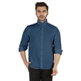 thumbnail image 1 of Bestman Formal Front Button Placket Solid Shirts For Mens Long Sleeve Regular Fit Shirt, 1 of 5