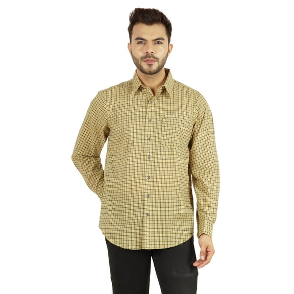 Bestman Printed Shirt For Mens Full Sleeves With Cuff Slub Cotton Shirt Office Wear