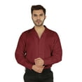 thumbnail image 1 of Bestman Solid Long Sleeve Cotton Shirts For Mens Formal Button Down Regular Fit Shirt, 1 of 7
