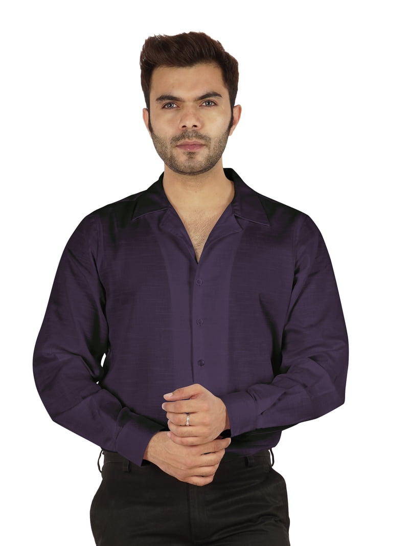 green emerald velvet dress Mens Wholesale Burgundy Slim Fit Leo Cotton Dress Shirt main image 0