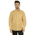 thumbnail image 1 of Bestman Solid Shirt For Mens Long Sleeves With Cuff Patch Pocket Shirt Cotton Office Wear, 1 of 7