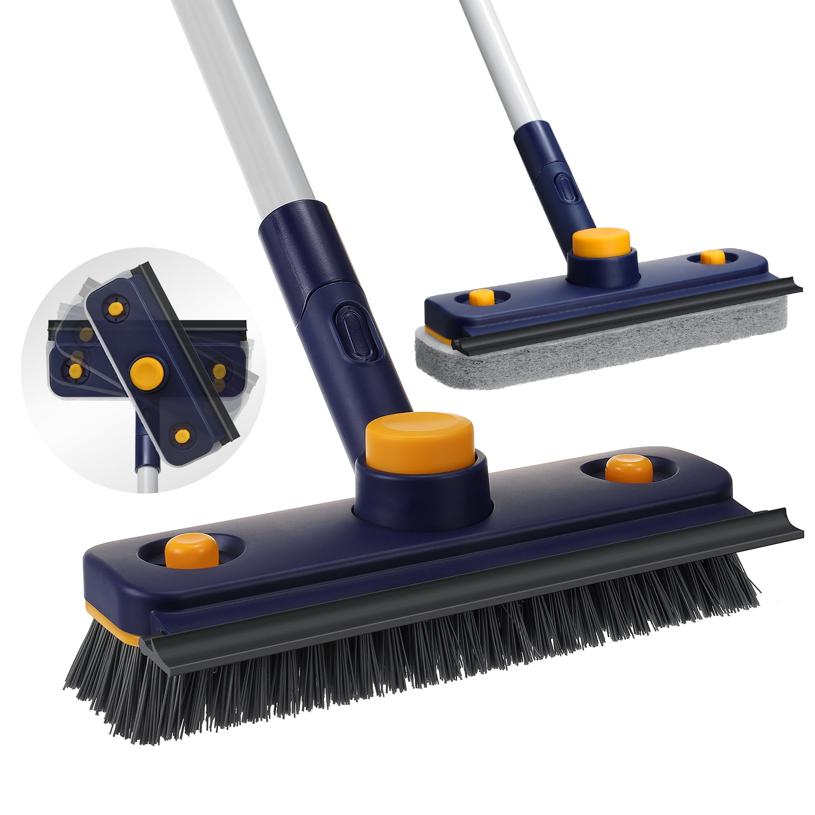 Bestnifly Floor Scrub Brush with Long Handle Stiff Carpet Deck Brush 3 ...