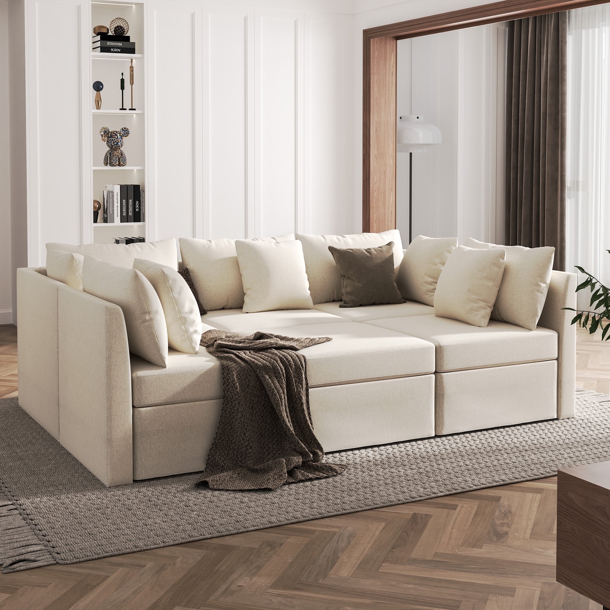 Besto 5 Seat Modular Couches and Sofas Sectional Sleeper Sofa Bed with