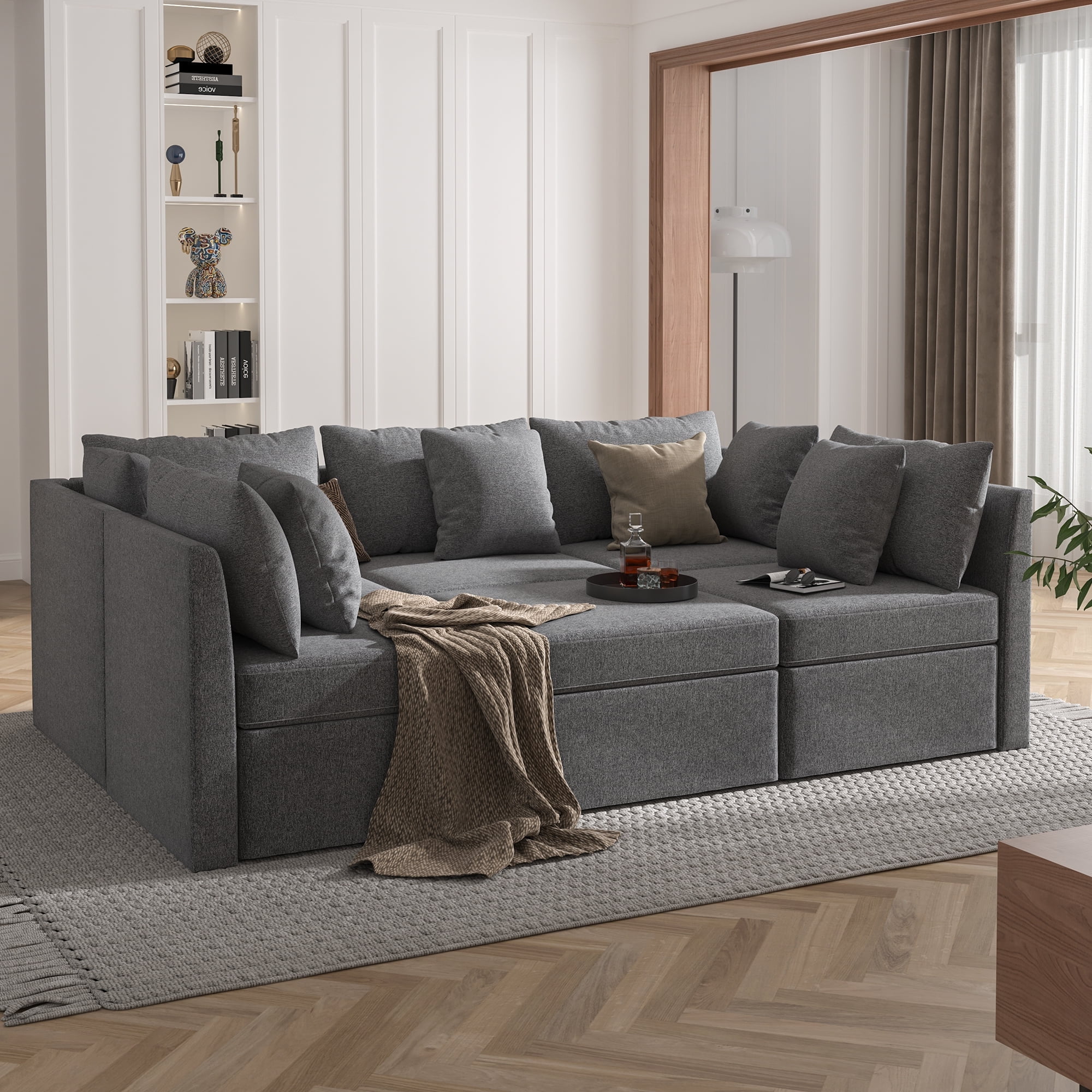 Besto 5 Seat Modular Couches and Sofas Sectional Sleeper Sofa Bed with ...