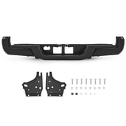 Besto Rear Step Bumper For 2016-2023 Toyota Tacoma Steel Replacement Without Sensor Hole Black