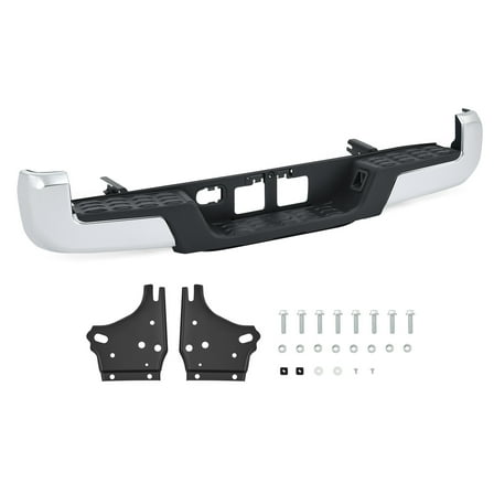 Besto Steel Chrome Rear Step Bumper For 2016-2023 Toyota Tacoma Replacement Without Sensor Hole Sliver