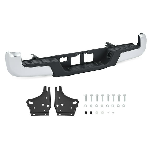Besto Steel Chrome Rear Step Bumper For 2016-2023 Toyota Tacoma Replacement Without Sensor Hole Sliver