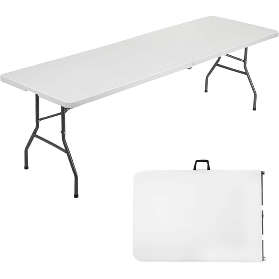 Bestoffice 8FT Plastic Outdoor Dining Table Camping Party Table