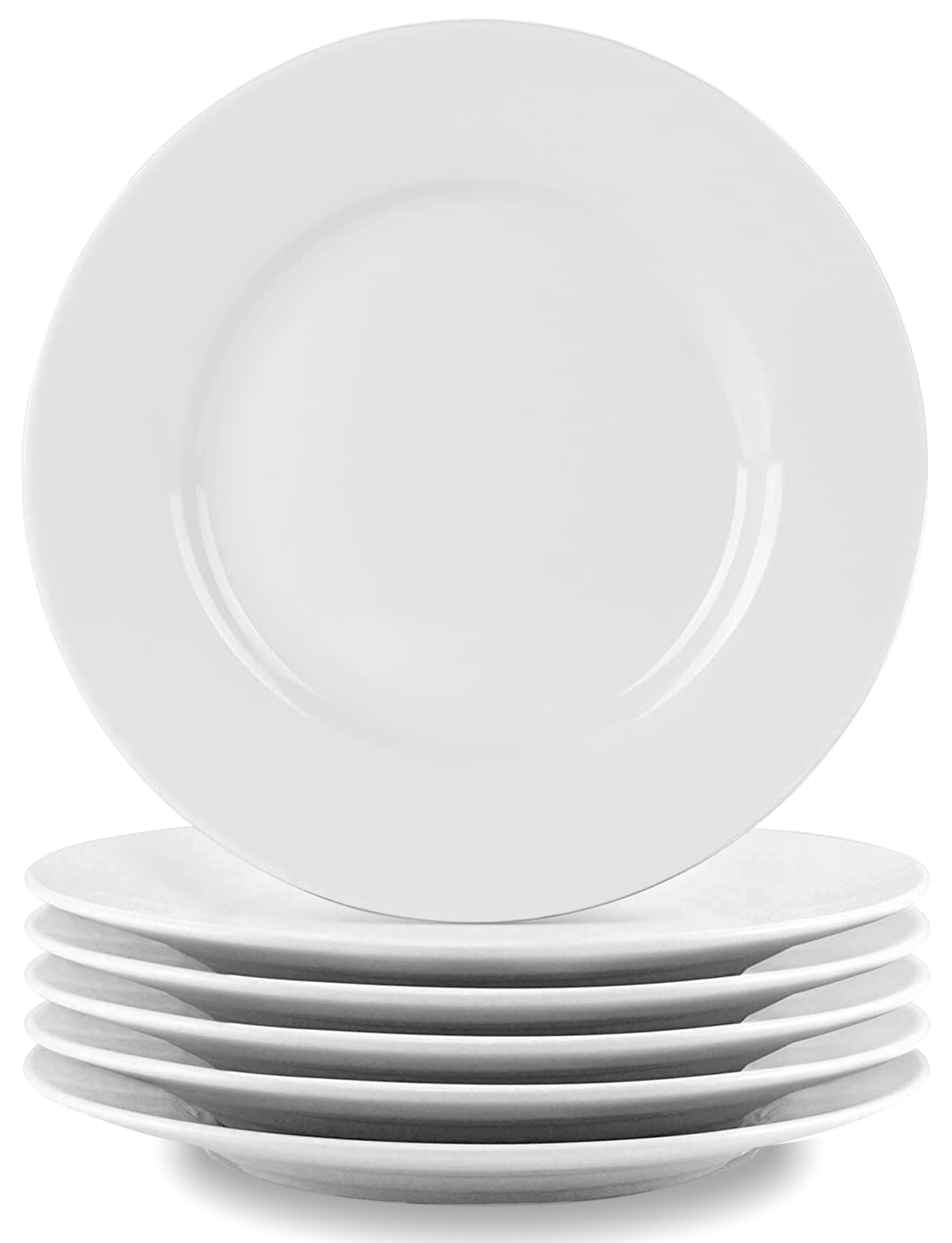 Better Homes and Gardens Soft Square Porcelain Salad Plates, White, Set