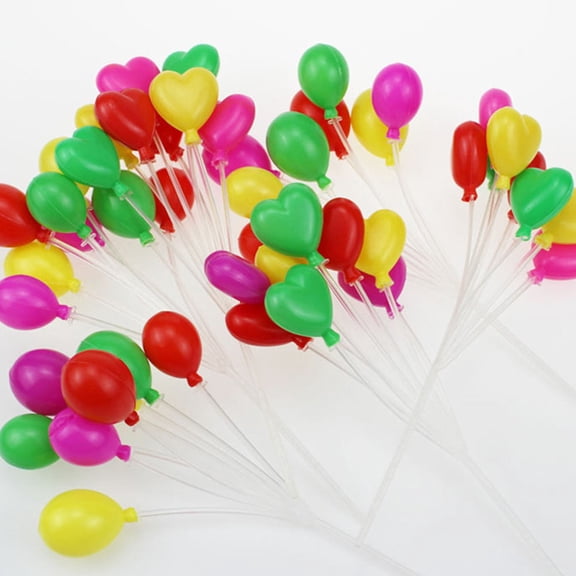 RENACLIPY Set of 10 Miniature Balloon Ornaments, Assorted Colors for Home Decor and Miniature Garden Landscaping