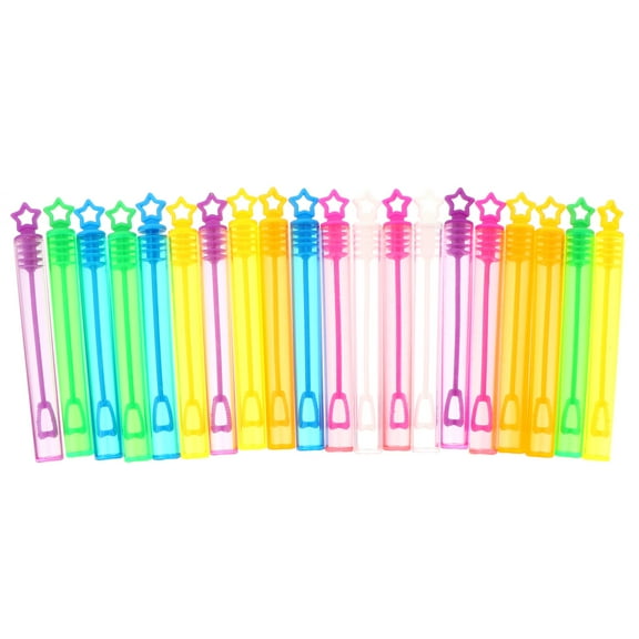 20pcs Bubble Wand Bottle Set with Solution Bottles for Wedding in Random Color