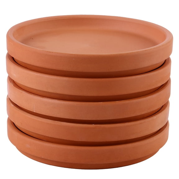 Bestonzon Pot Tray Flower Tray Terracotta Saucers Planter Trays Saucer Round Pots Drainage Clay Succulent Drip Flowerpot Bonsai