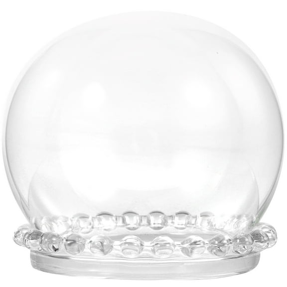 RENACLIPY Preserved Flower Dome Glass Cake Stand For Home Decor 1 x Cake Tray 1 x Glass Dome
