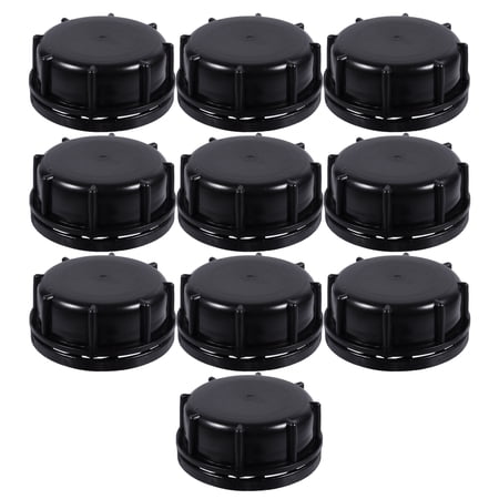 RENACLIPY Plastic Bucket Cover Black Anti-Splashes Lid for Chemical Drums with Thread and Sealing Ring 10Pcs