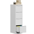 thumbnail image 1 of Bestoo 4 Drawer Metal Vertical File Cabinet, 17.8" Deep Filing Cabinet for Home Office, Letter/Legal/A4/F4 Size, Easy Assemble (White), 1 of 9