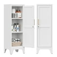 thumbnail image 1 of Bestoo Metal Cabinet, 46"H Metal Storage Locker with Locking Door and 2 Adjustable Shelves, Small Locker Cabinets for Office Garage School Gym (1 Door, White), 1 of 8