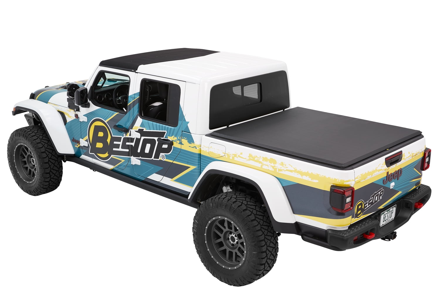 Bestop - 19280-35 - EZ-Roll Soft Tonneau Cover Fits select: 2020-2022 JEEP GLADIATOR