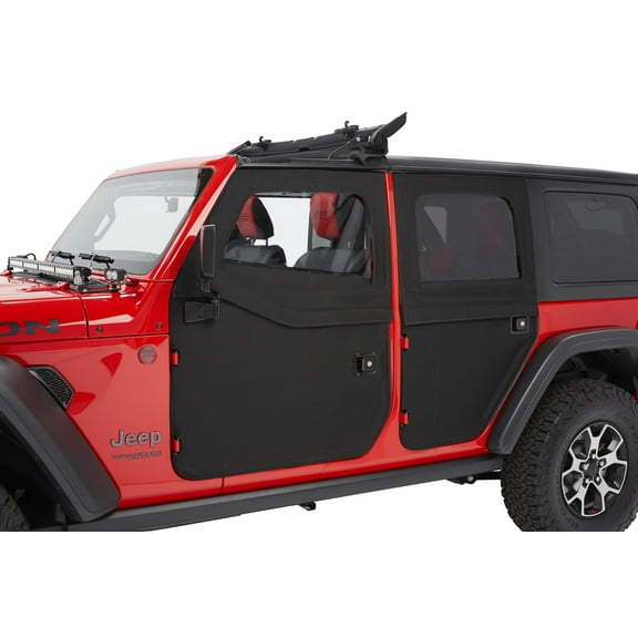 Bestop - 51750-35 - Full 2-Piece Fabric Doors Fits select: 2018-2019,2021 JEEP WRANGLER UNLIMITED