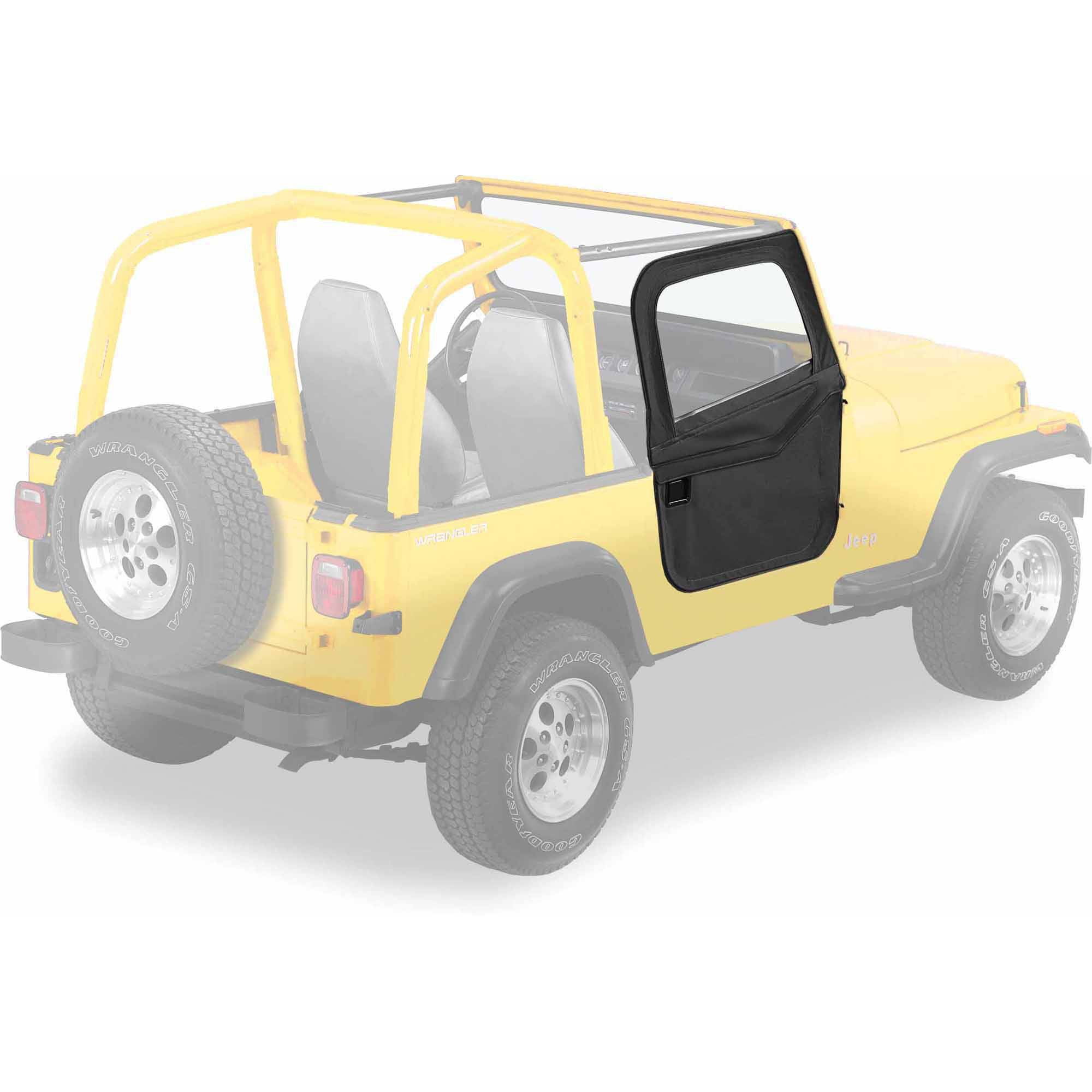 Black Fabric Full 2-Piece Jeep Door Set