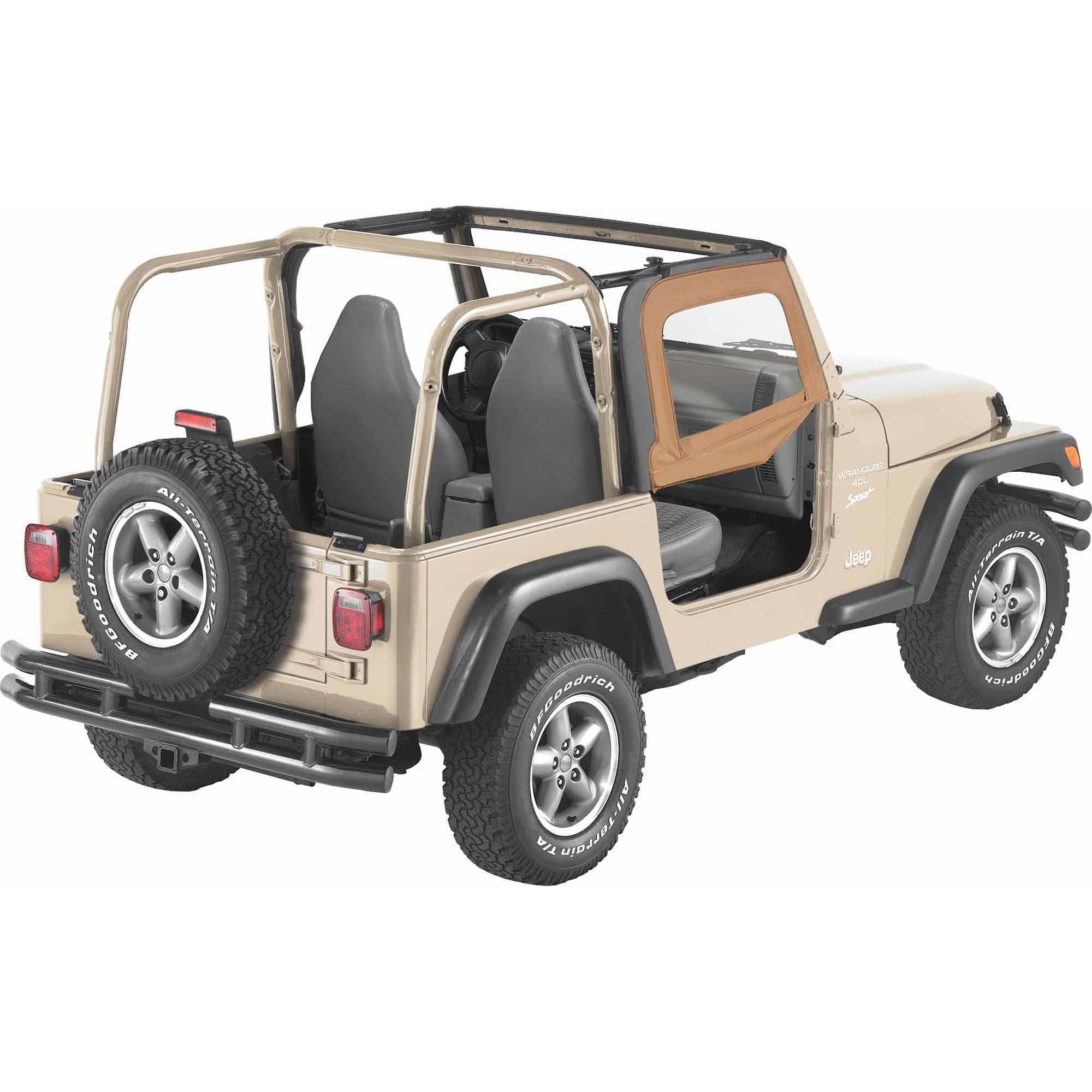 Bestop - 51790-37 - Upper Fabric Half Doors Fits select: 1997-2006 JEEP WRANGLER / TJ
