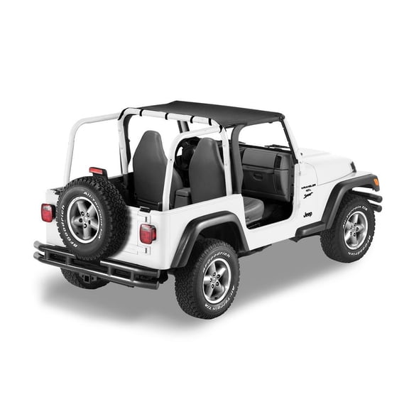 Bestop 5252515 Black Denim Targa-Style Header Bikini Tops for 1996-2002 Wranglers