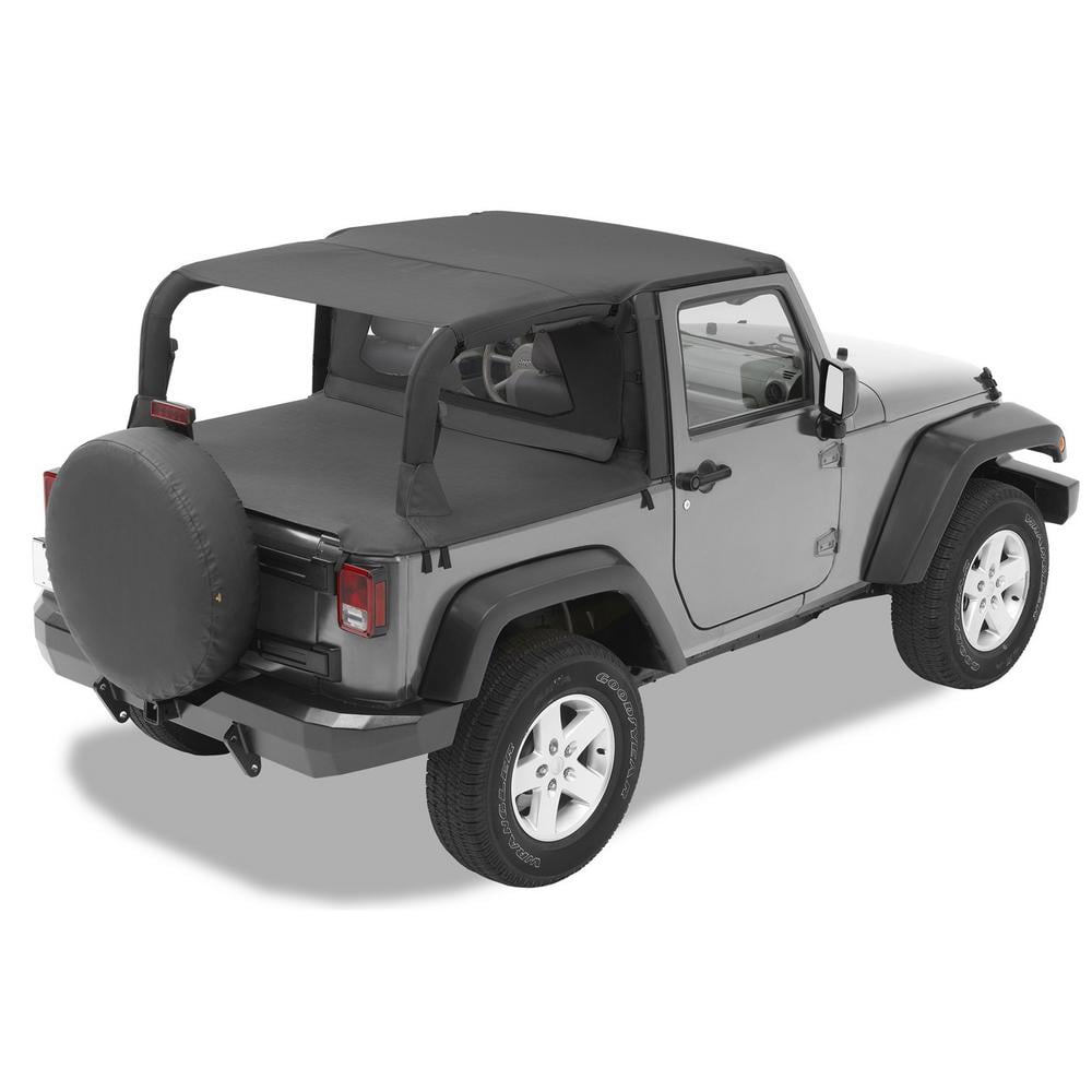 Bestop - 52585-35 - Header Extended Safari Style Bikini Top Fits select: 2008 JEEP WRANGLER UNLIMITED, 2007 JEEP WRANGLER