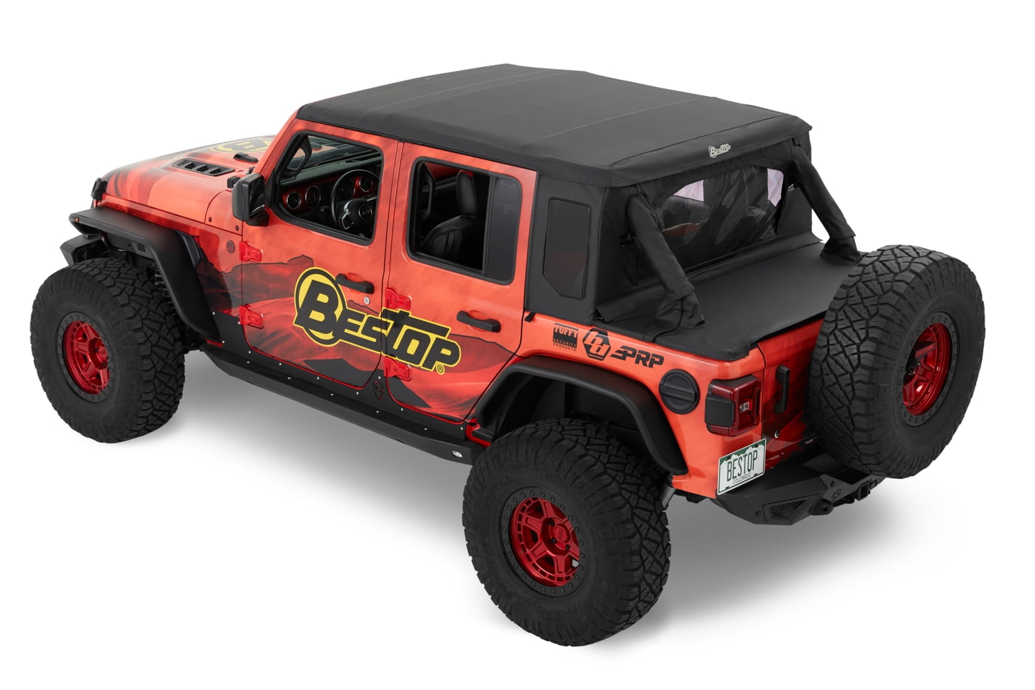 Bestop 53902 17 Trektop Halftop Fits select: 2018-2019,2021 JEEP WRANGLER UNLIMITED