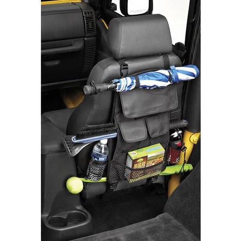 Bestop 54132-35 Jeep Wrangler 2- or 4-Door Roughrider Seat Back Organizer, Black Diamond Fits select: 2015-2019,2021 JEEP WRANGLER UNLIMITED