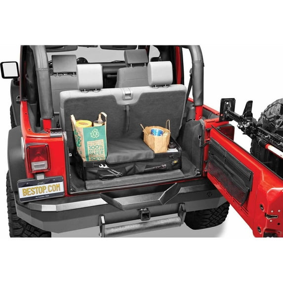 Bestop 54137-35 Jeep Roughrider Cargo Trunk Organizer, Black Diamond Fits select: 2015-2019,2021 JEEP WRANGLER UNLIMITED
