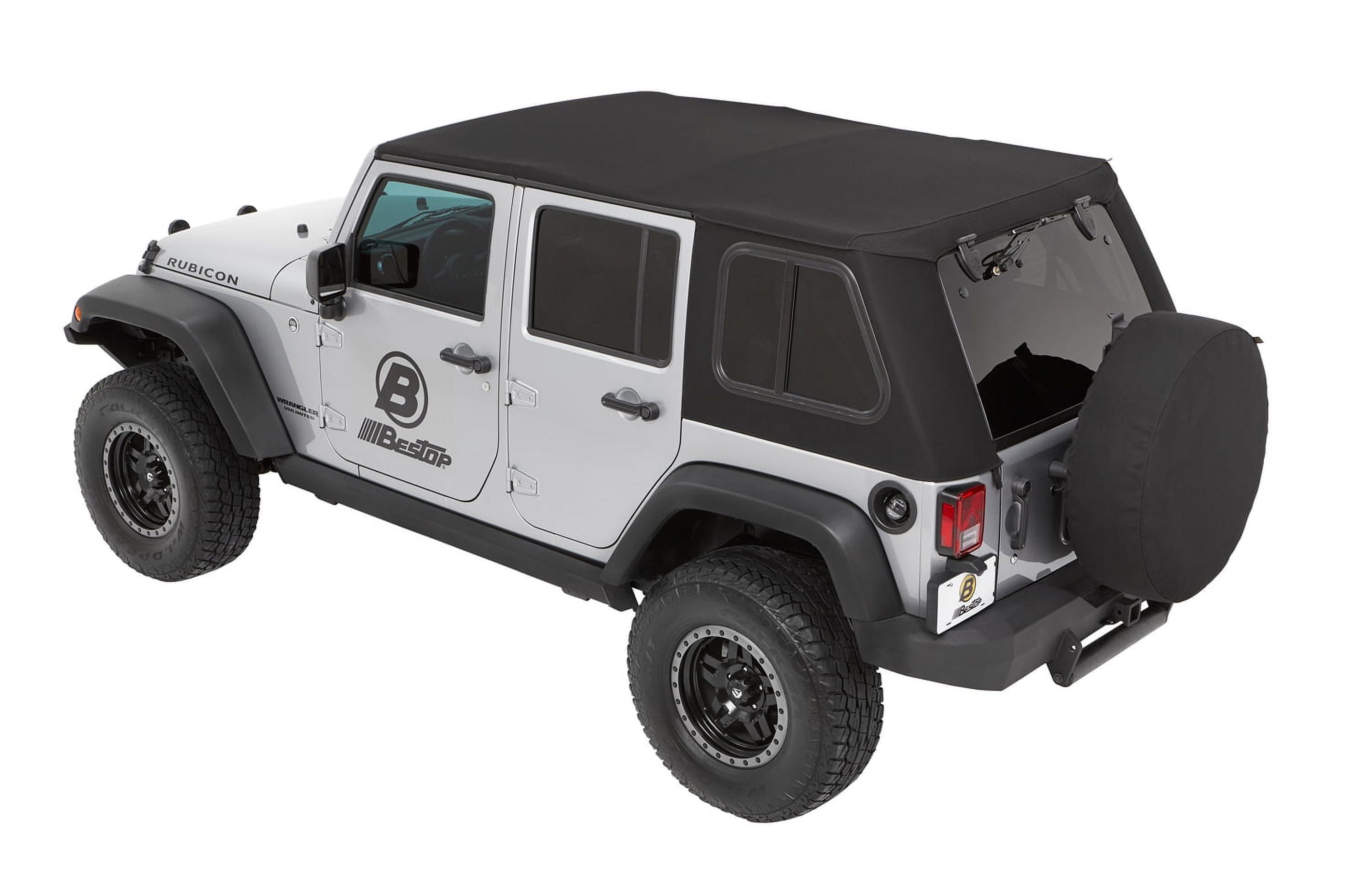 Bestop - 54863-17 - Trektop Pro Hybrid Slantback Soft Top Fits select: 2015-2018 JEEP WRANGLER UNLIMITED, 2012-2014 JEEP WRANGLER
